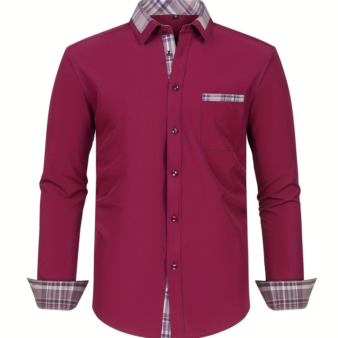 Levoire | Chemise Fine Adaptée Aux Affaires Avec Col À Carreaux
