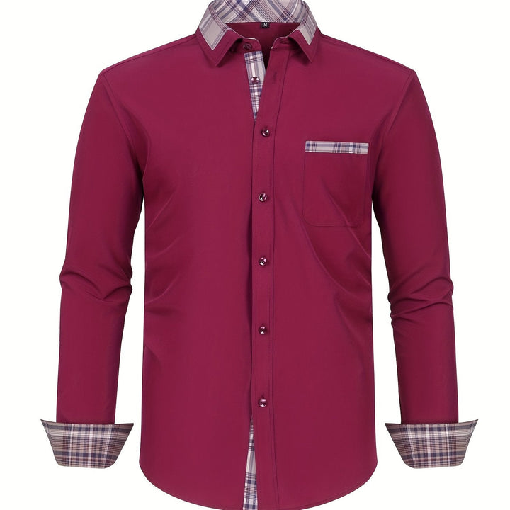 Levoire | Chemise Fine Adaptée Aux Affaires Avec Col À Carreaux
