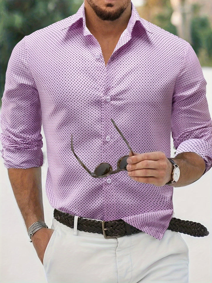 Levoire | Chemise Pour Homme Avec Un Col Retourné Tendance Et Des Manches Longues