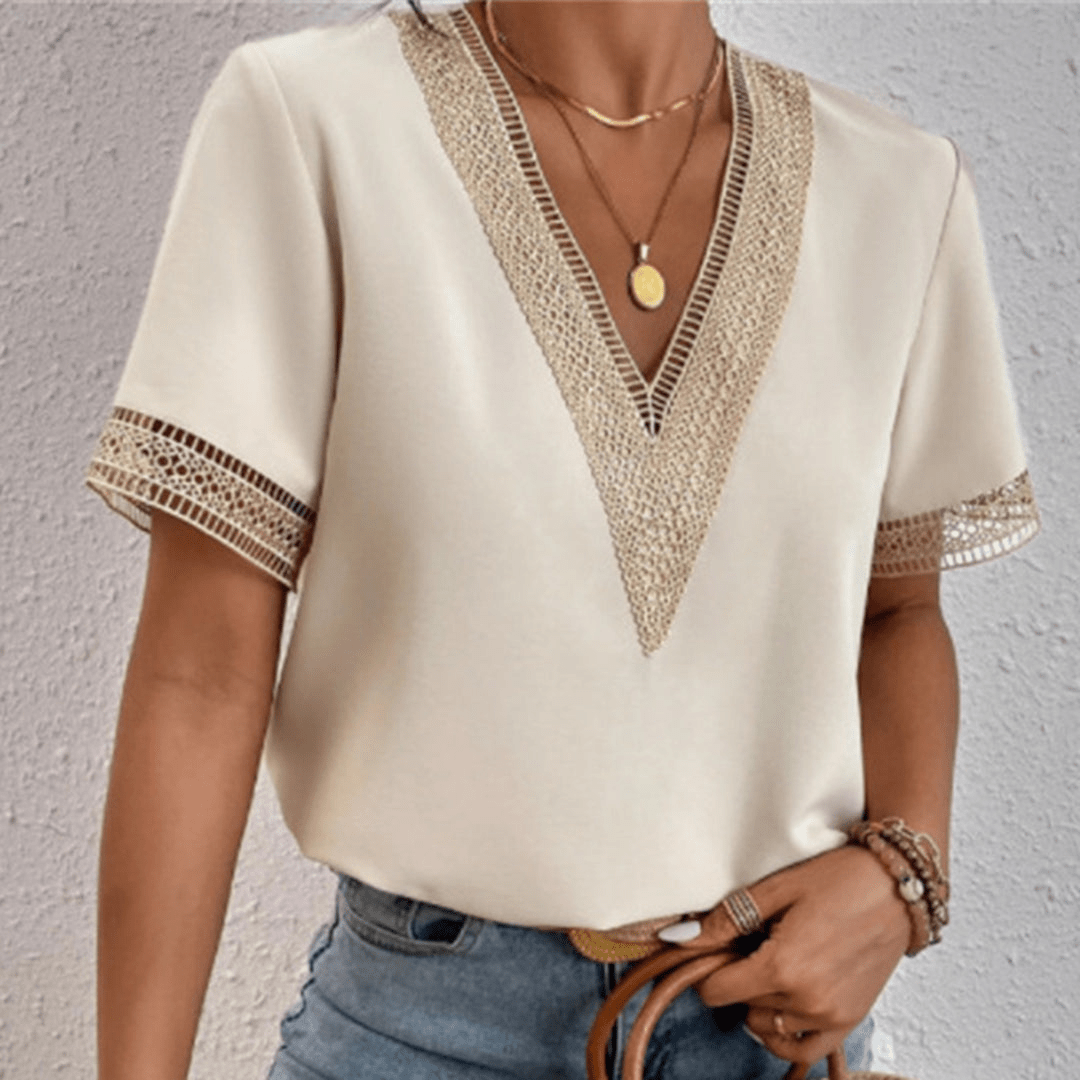 Levoire | Élégante chemise top pour femmes Jaune clair