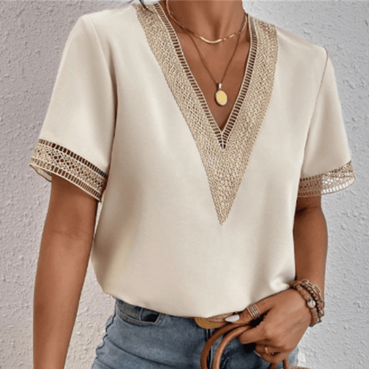 Levoire | Élégante chemise top pour femmes Jaune clair