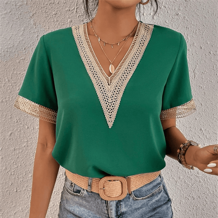 Levoire | Élégante chemise top pour femmes Vert