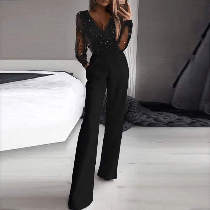 Levoire | Salopette à sequins élégante Ensemble femme noire 2XL