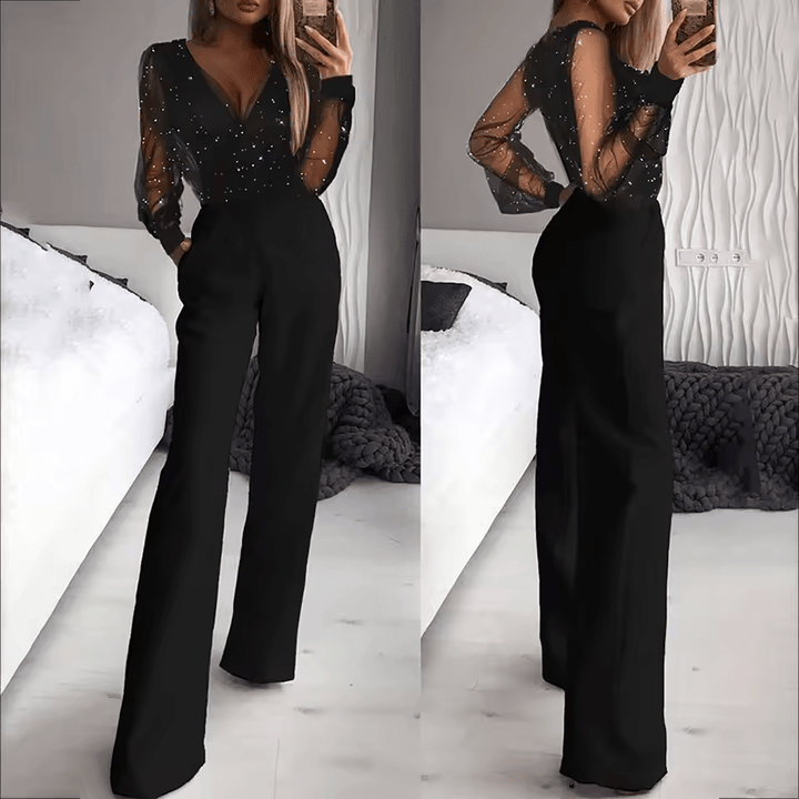Levoire | Salopette à sequins élégante Ensemble femme noire