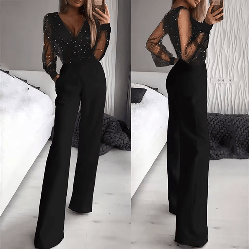 Levoire | Salopette à sequins élégante Ensemble femme noire