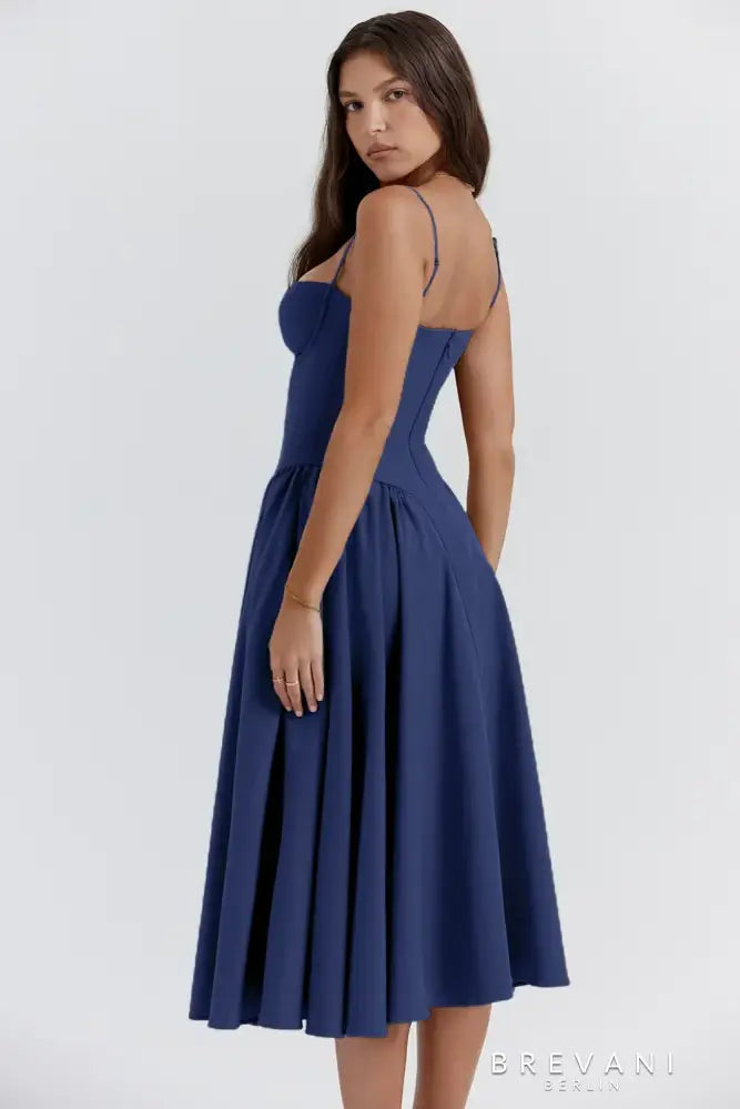Levoire | Robe Midi Sans Manches Avec Coupe Corset