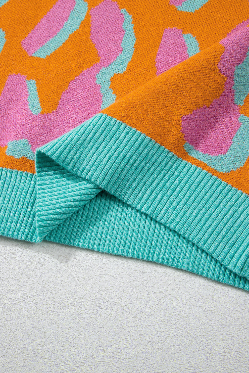 Levoire | Pull Colorblock À Motif Léopard Vivant Pour Femmes