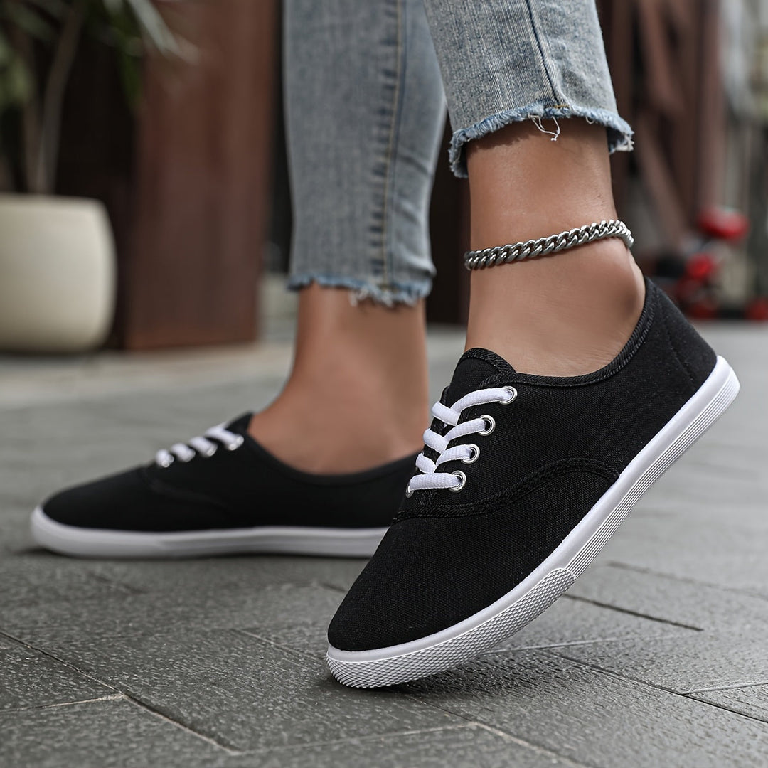 Levoire | Basses Chaussures En Toile Confortables Blanches