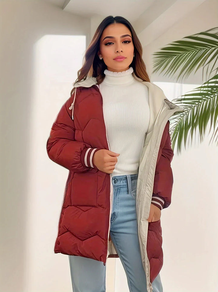Levoire | Manteau Avec Capuche Et Fermeture Éclair Pour Femmes Rot