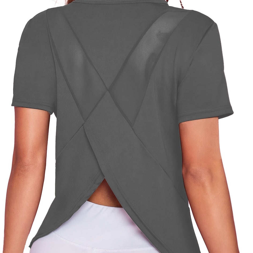 Levoire | T-Shirt De Sport Pour Femmes À Séchage Rapide Avec Manches Courtes Et Contraste En Mesh Respirant