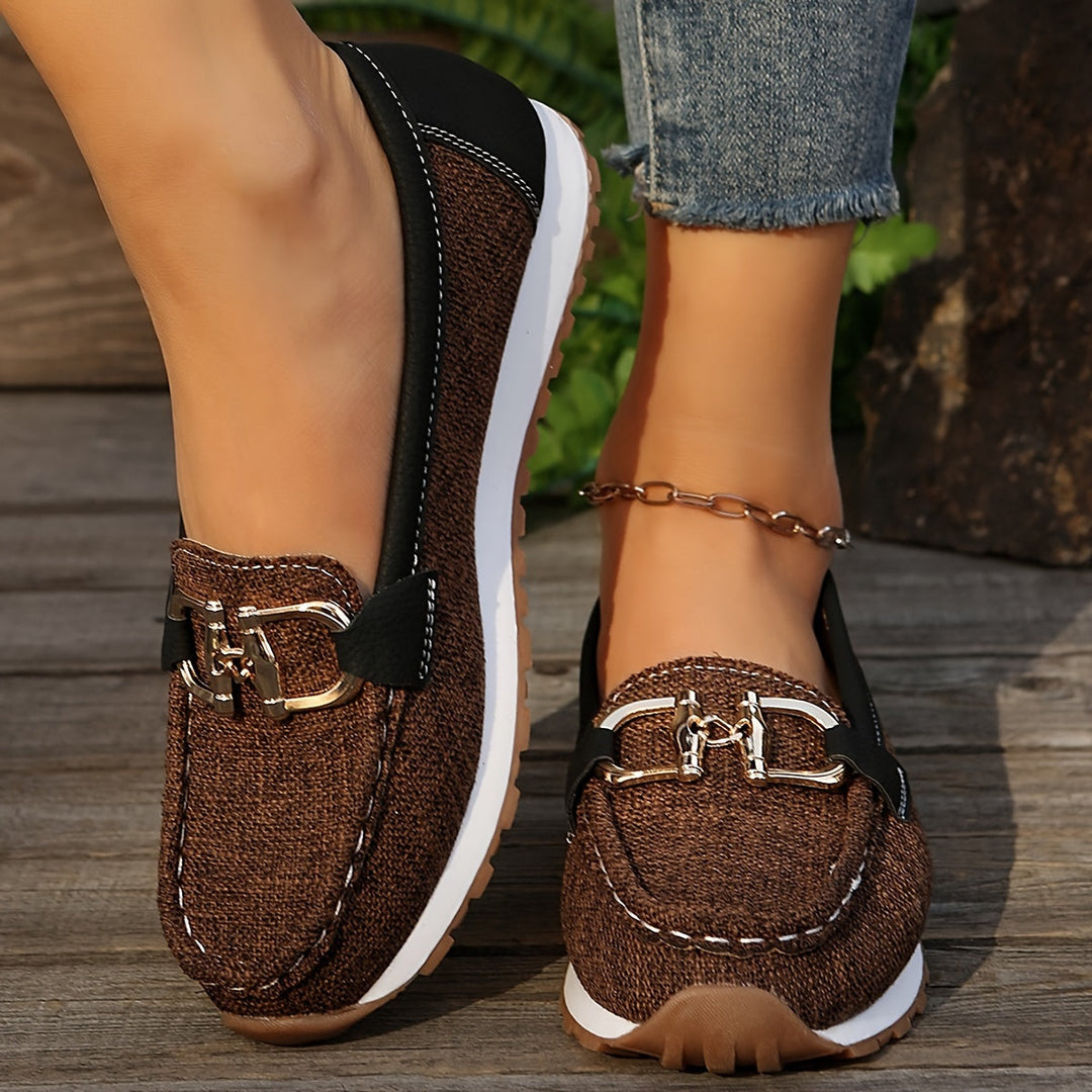 Levoire | Femmes Mocassins Décontractés Avec Bande Métallique