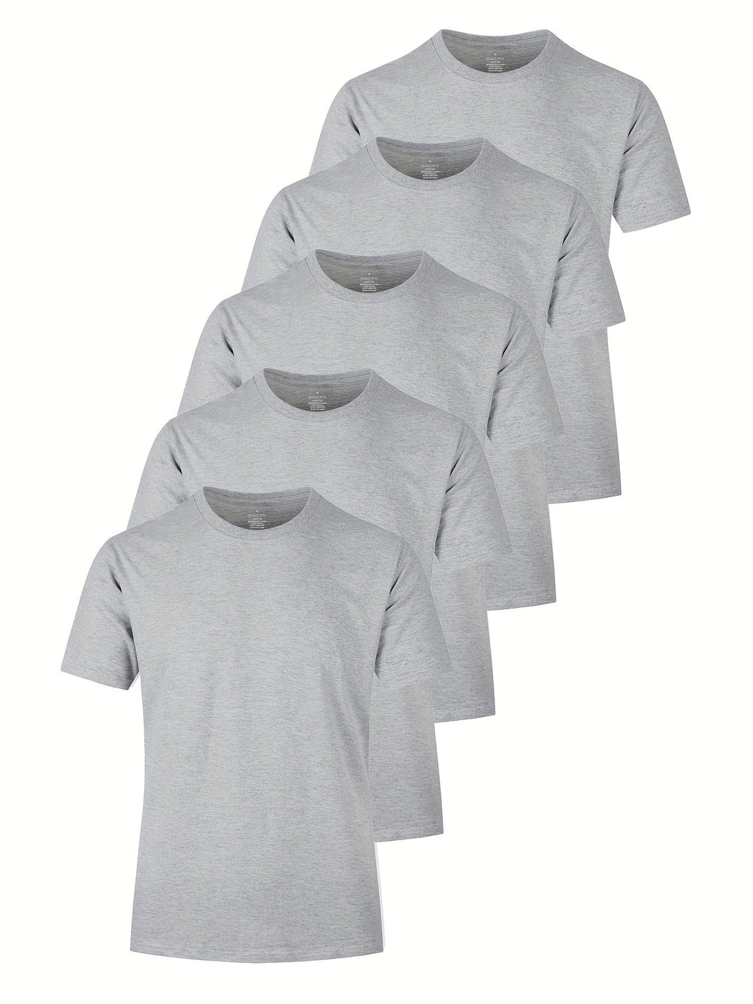 Levoire | 5 Pcs T-Shirts Légers Pour Hommes Heide Grise
