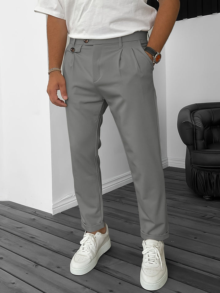 Levoire | Pantalons Stretch Pour Hommes Pour Les Affaires Gris foncé