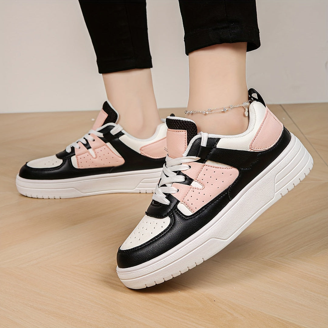 Levoire | Baskets Pour Femmes Avec Couleur Contrastante Rose foncé
