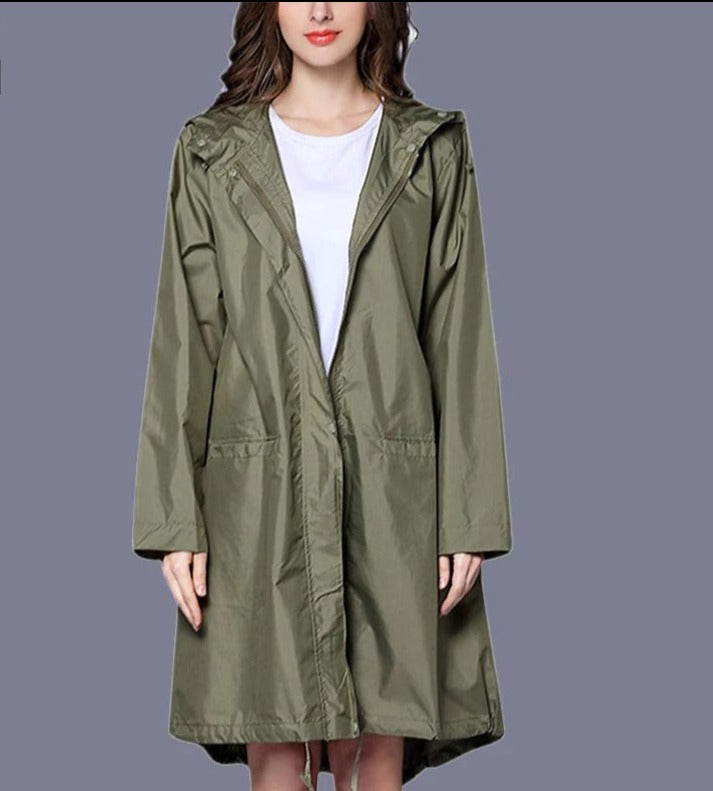 Levoire | Veste De Pluie Coupe-Vent Avec Fermeture Éclair Vert foncé