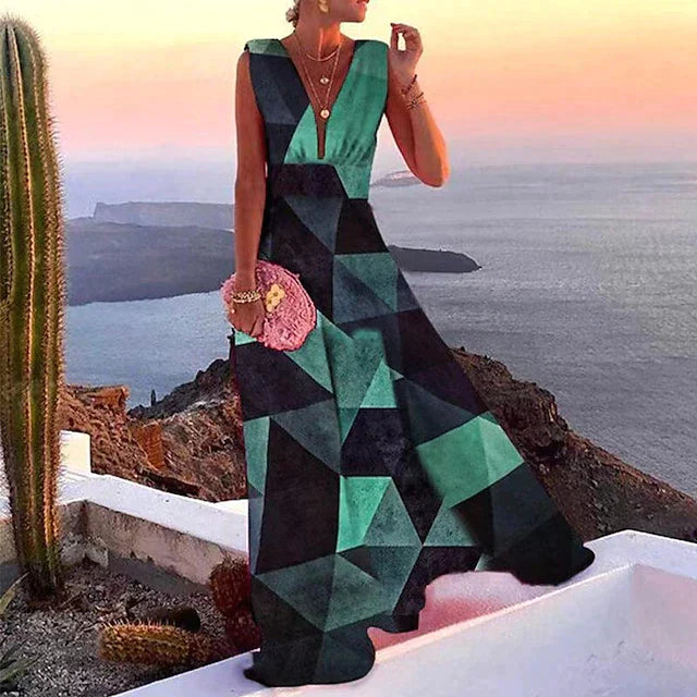 Levoire | Rennoton Robe Sans Manches Avec Décolleté Plongeant Noir vert