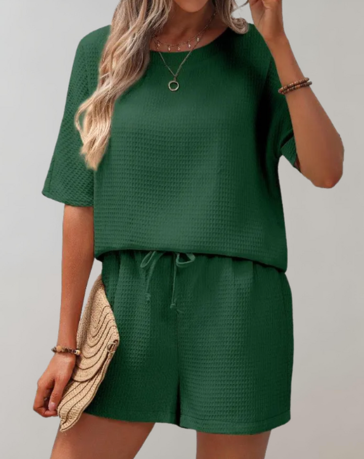Levoire | Set Avec Un Haut Et Un Short Ample Pour Femmes Elise Vert