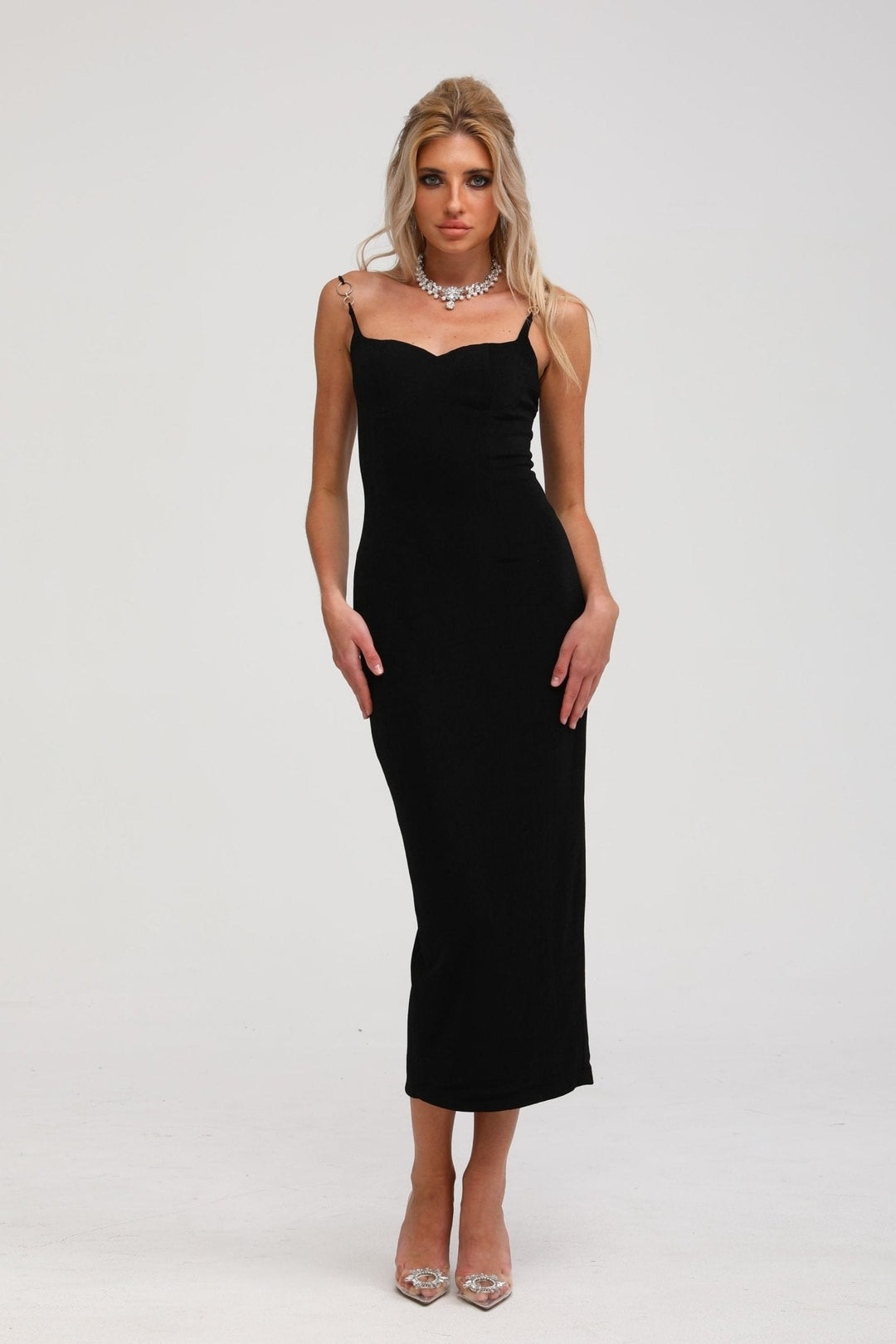 Levoire | Robe Midi Bustier Noire
