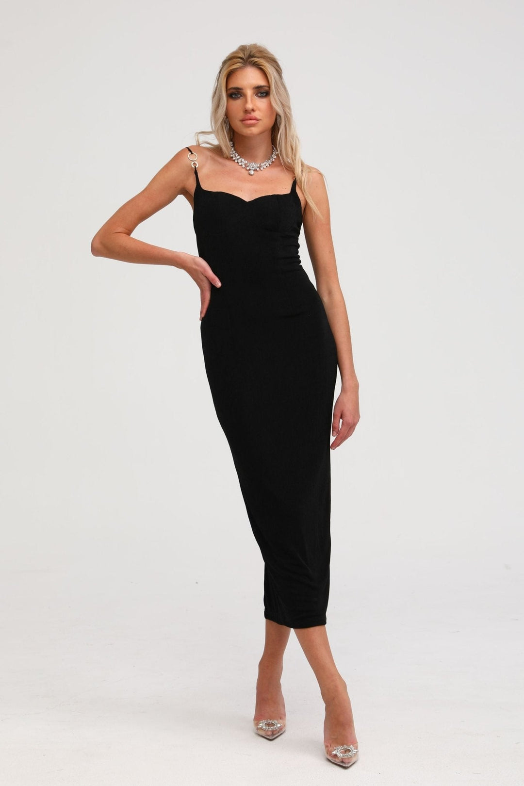 Levoire | Robe Midi Bustier Noire