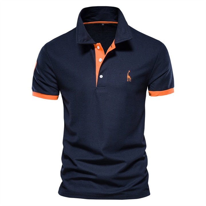 Levoire | T-Shirt Sportif Pour Le Quotidien Bleu foncé - Orange