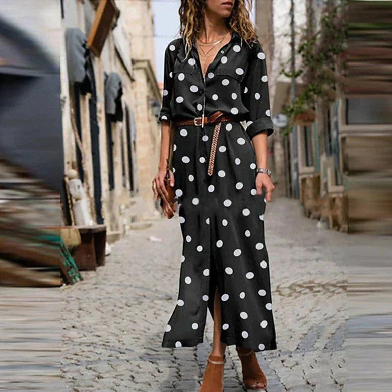 Levoire | Robe À Pois Pour Femme Noir