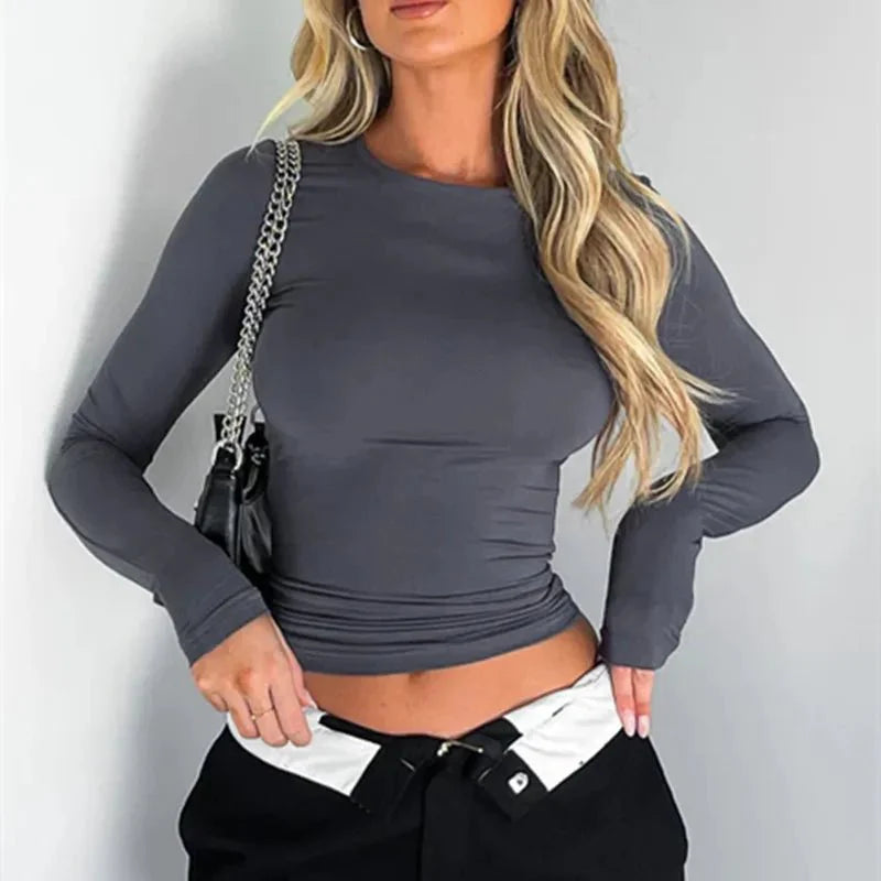 Levoire | Top Court Gris foncé