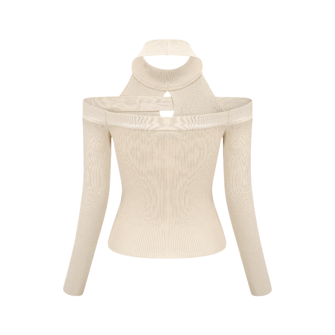 Levoire | Haut Tricot À Col Roulé Découpé