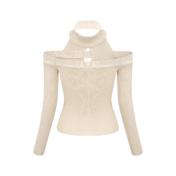 Levoire | Haut Tricot À Col Roulé Découpé