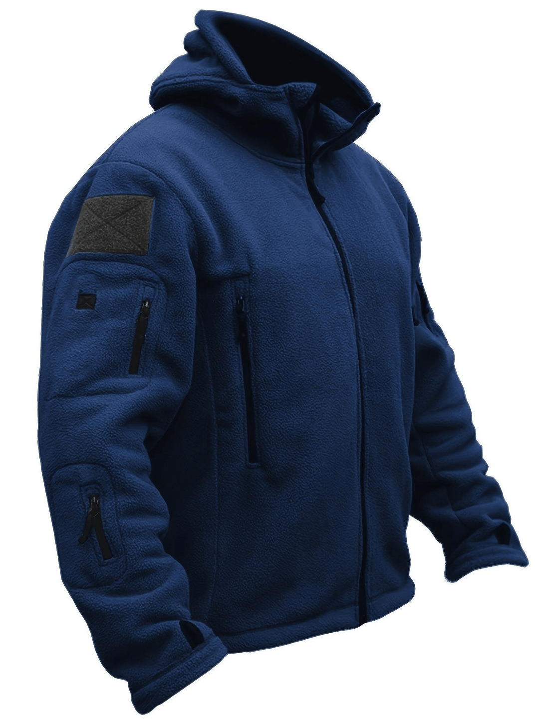 Levoire | Veste en polaire coupe-vent pour hommes avec capuche Pull à capuche pour hommes Bleu marine