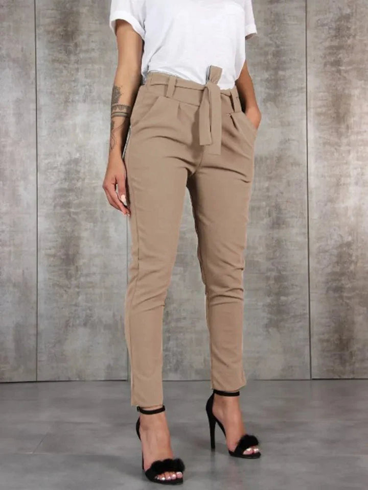 Levoire | Pantalons Stretch Élégants Pour Femmes Kaki