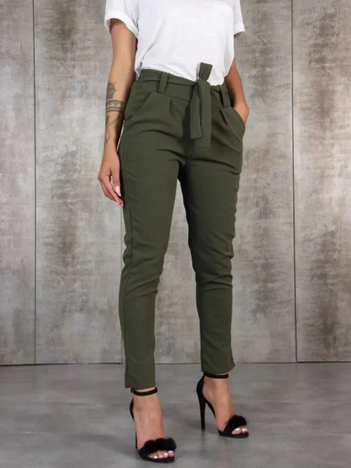 Levoire | Pantalons Stretch Élégants Pour Femmes Vert