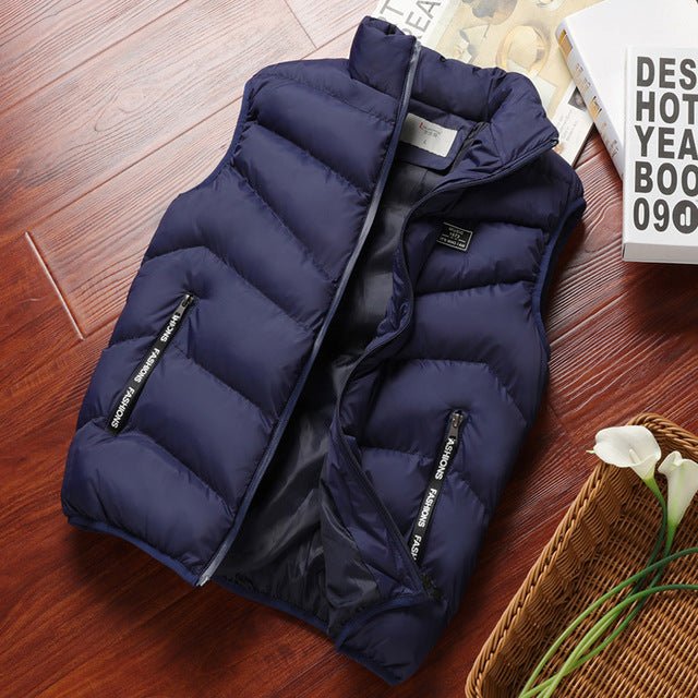 Levoire | Gilet Designer Rembourré Élégant Bleu foncé