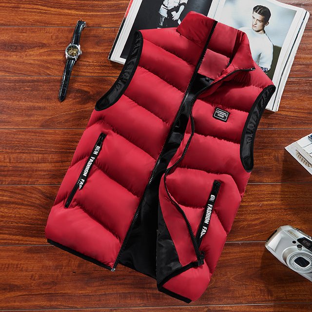Levoire | Gilet Designer Rembourré Élégant Rouge