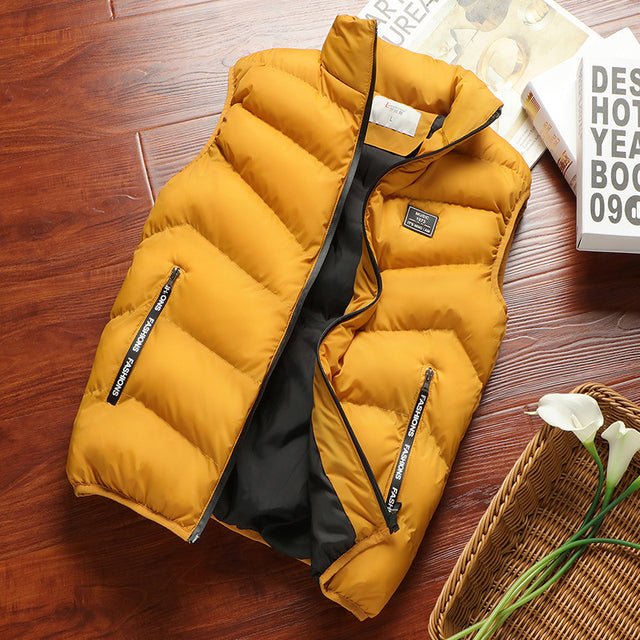 Levoire | Gilet Designer Rembourré Élégant Jaune