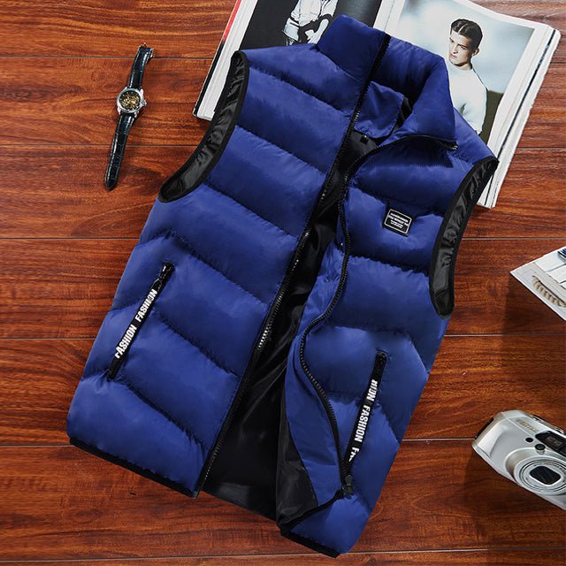 Levoire | Gilet Designer Rembourré Élégant Bleu