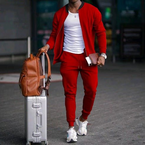 Levoire | Costume De Sport Pour Hommes Avec Manches Longues Rot