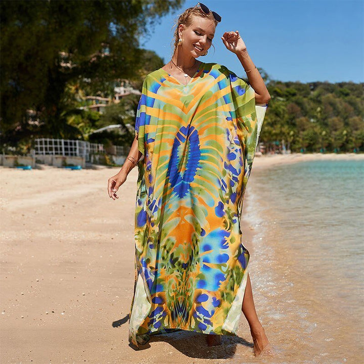 Levoire | Kimono Ranta Maillot De Bain Peitettä Orange Une taille