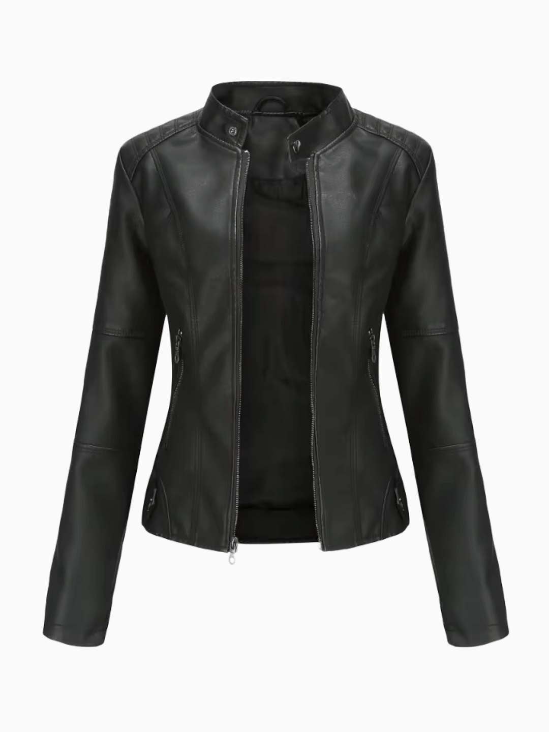 Levoire | Veste en cuir femmes Luxe Cuir véritable Vêtements pour femmes Style intemporel Noir