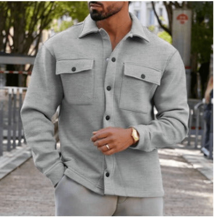 Levoire | Chemise-Vest Moderne Homme Gris clair