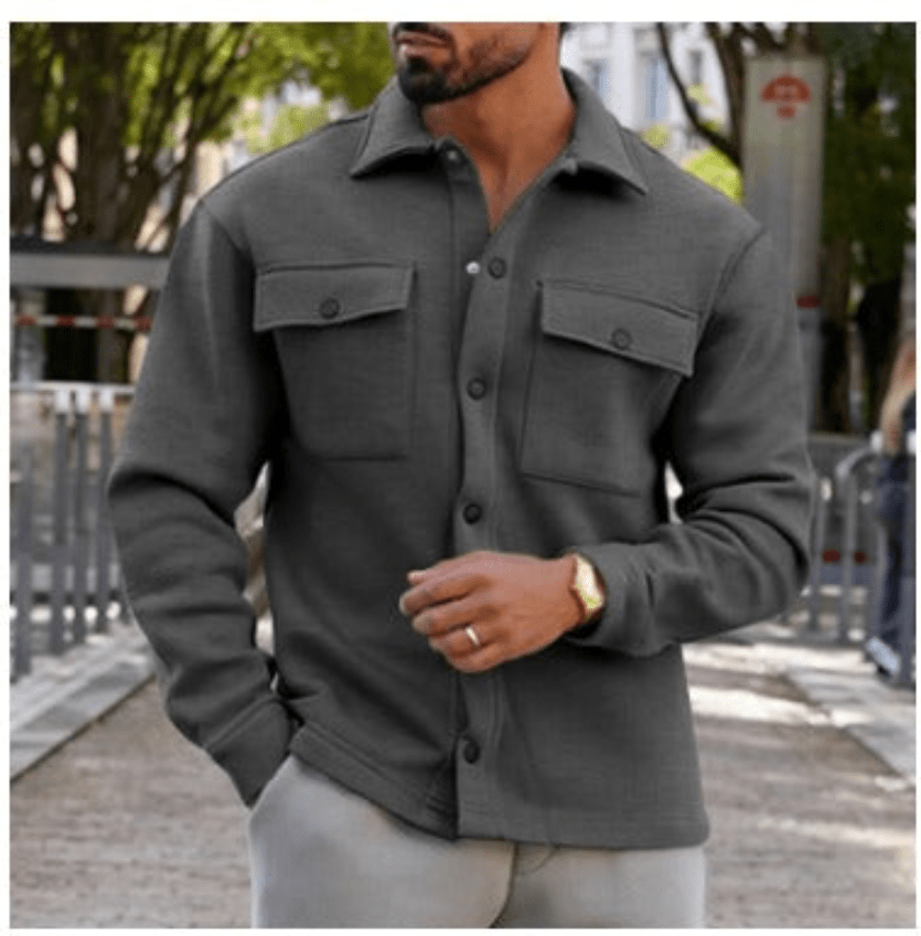 Levoire | Chemise-Vest Moderne Homme Gris foncé