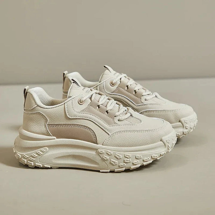 Levoire | Baskets Confort Femme Beige-Marron