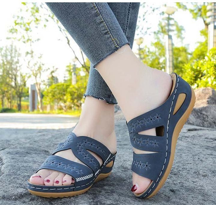 Levoire | Baskets Compensées Confortables Pour Femmes Bleu
