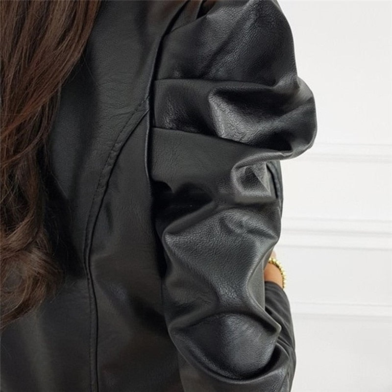Levoire | Veste Courte Élégante En Simili Cuir Pour Femmes