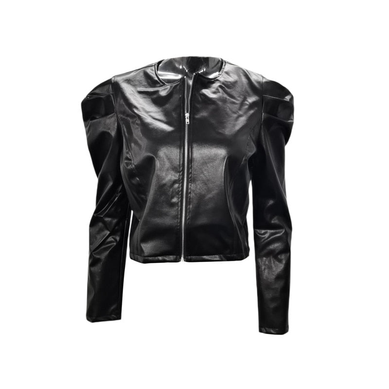 Levoire | Veste En Simili Cuir Élégante Courte Pour Femmes