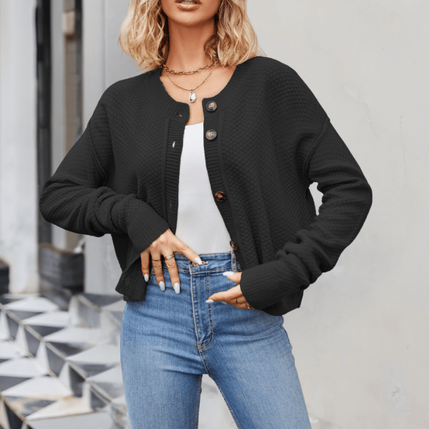 Levoire | Élégant gilet femme pull jumper pull Noir