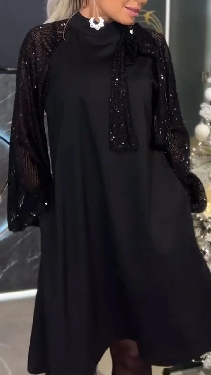 Levoire | Élégante Robe Pour Femmes Avec Paillettes Patchwork Style, Scintillante Et Parfaite Pour Des Occasions Spéciales
