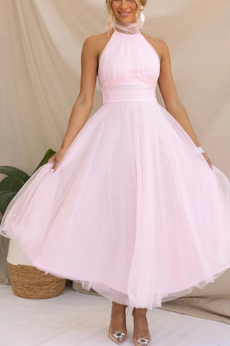 Levoire | Robe De Soirée Sans Manches Pour Femmes Rose