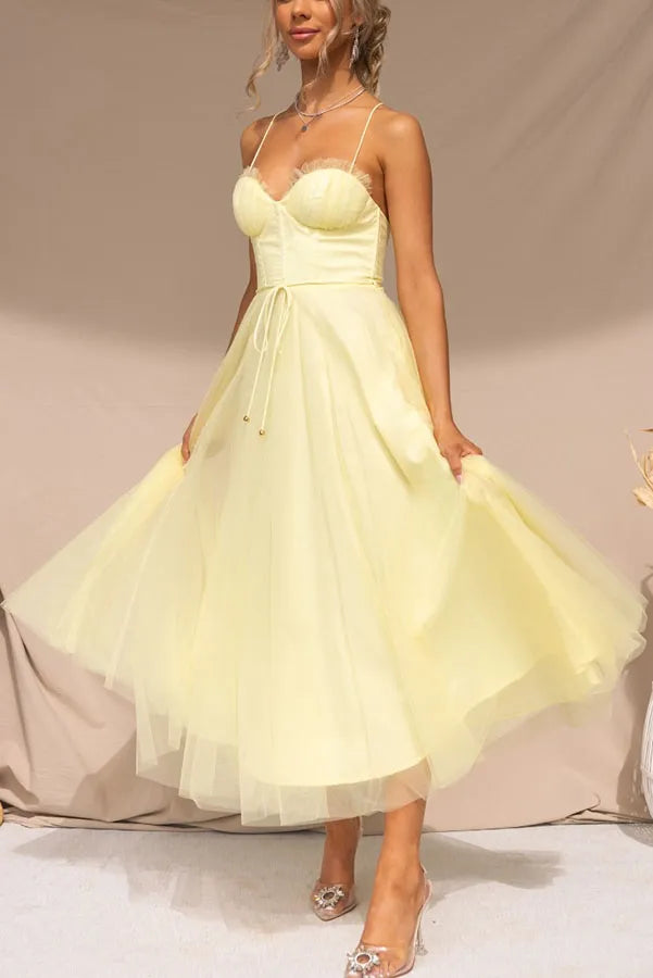 Levoire | Robe Maxi Stylée Pour Femmes Aurora Jaune
