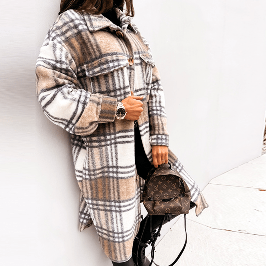 Levoire | Gilet Fleece Femme Chaleureux Design Tendance Blanc-Kaki