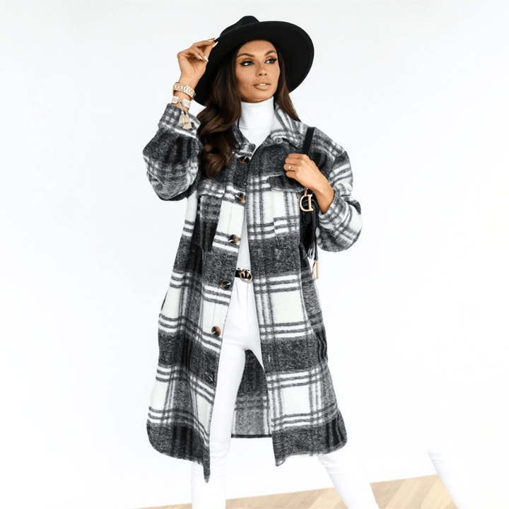 Levoire | Gilet Fleece Femme Chaleureux Design Tendance Gris-Blanc